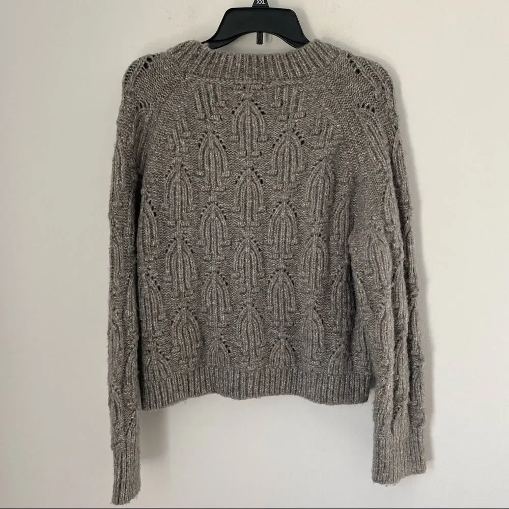 Zara Knit Women’s Crew Neck Thick Knit Cozy Cropped Sweater